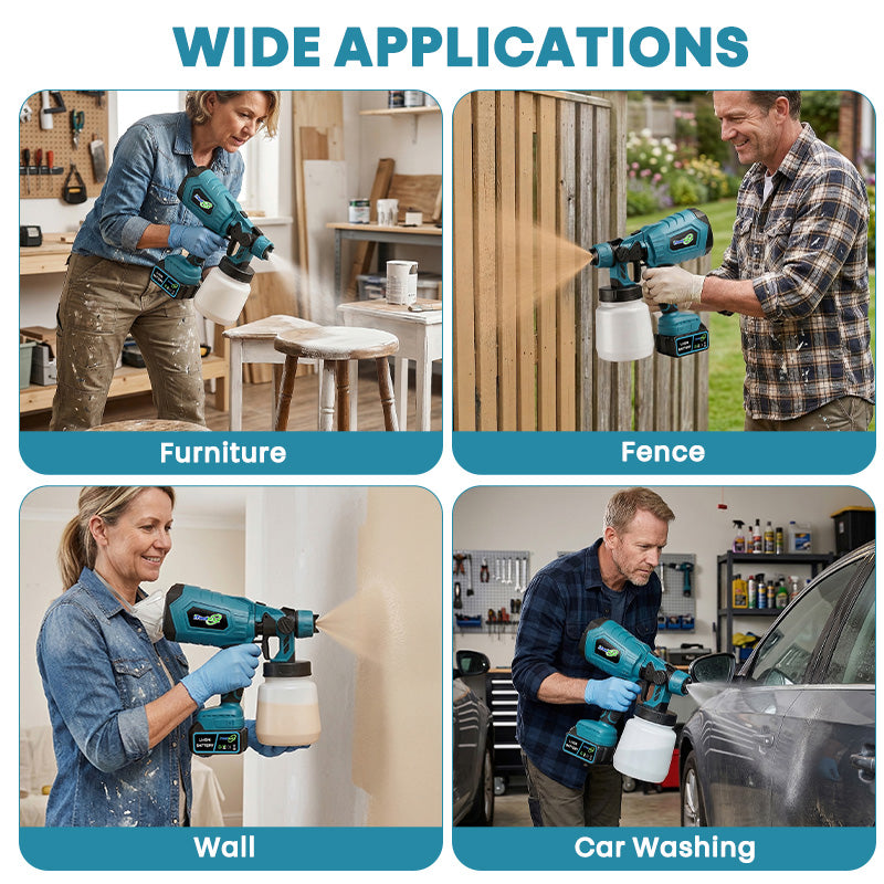 itoolmax high pressure cordless paint sprayer application