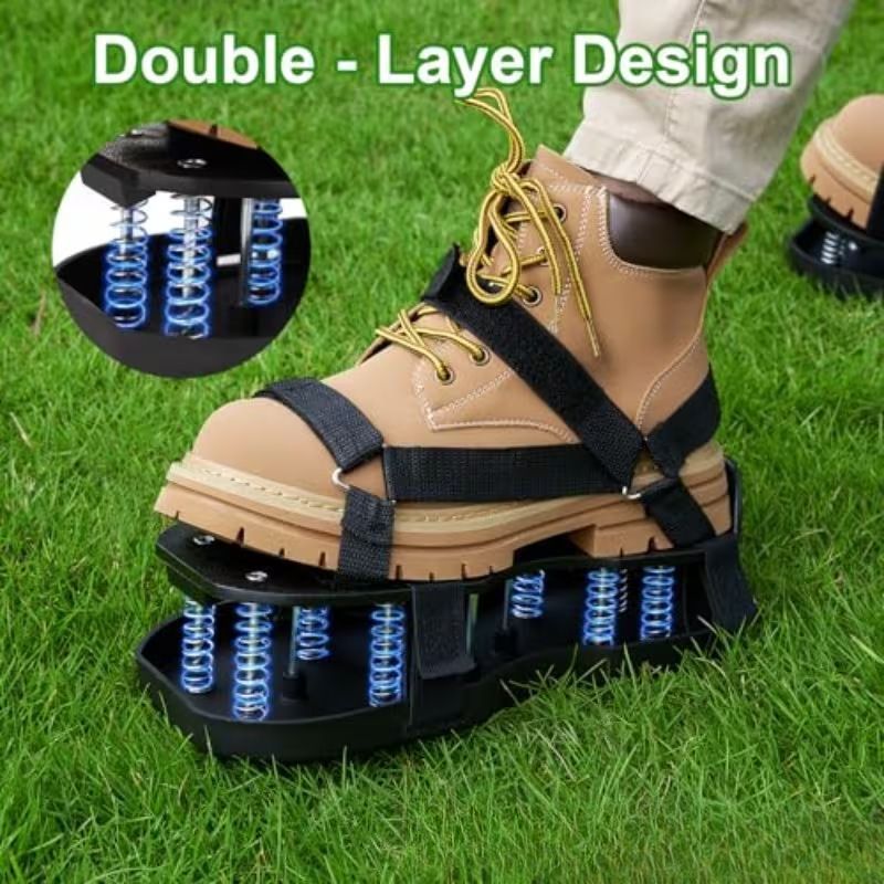 itoolmax lawn aerator shoes with double layer design for lawn