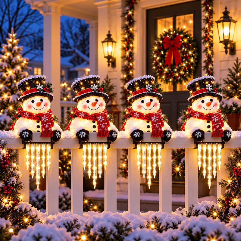 itoolmax light up snowman christmas icicle light 4pcs