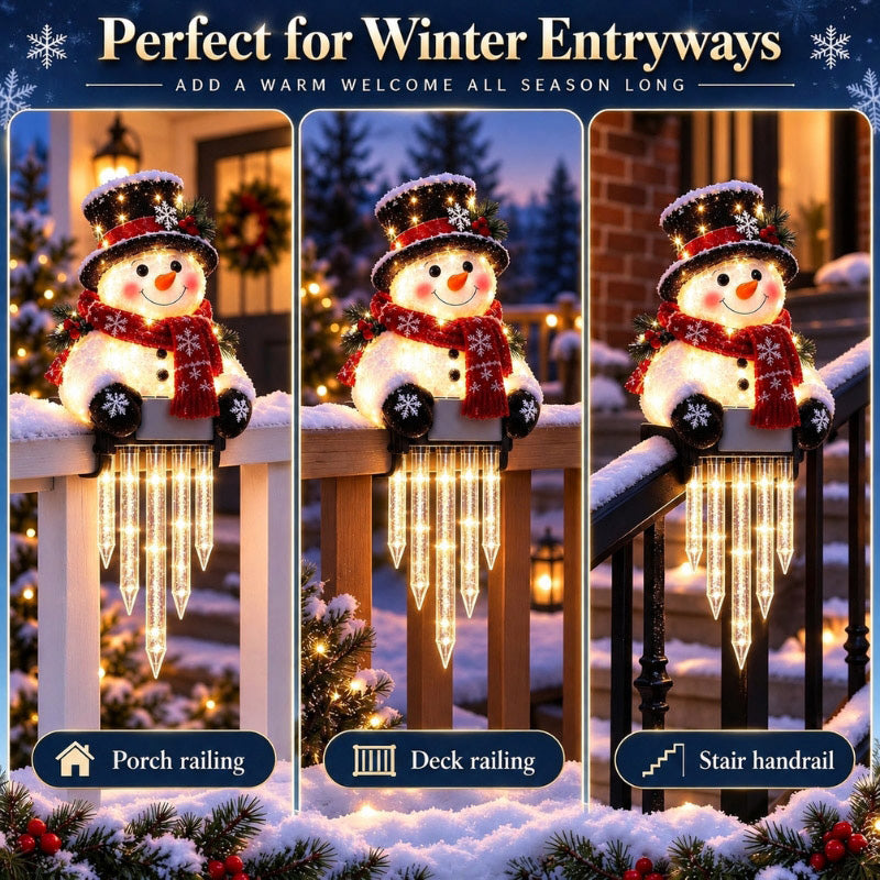 itoolmax light up snowman christmas icicle light decor for many spaces