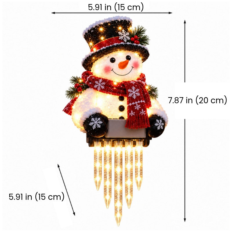 itoolmax light up snowman christmas icicle light decor product size