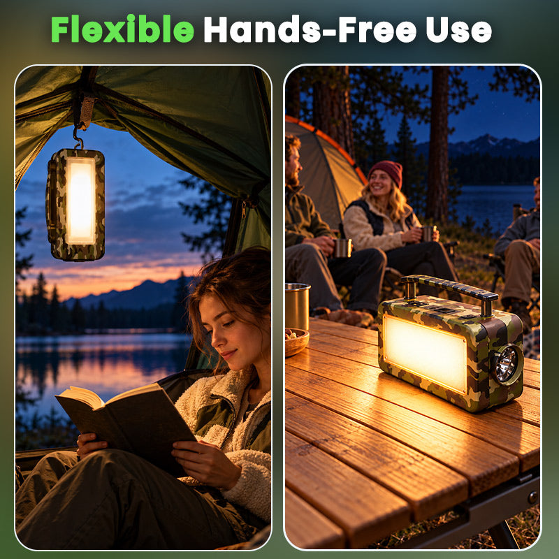 itoolmax portable solar camping lantern hands free use