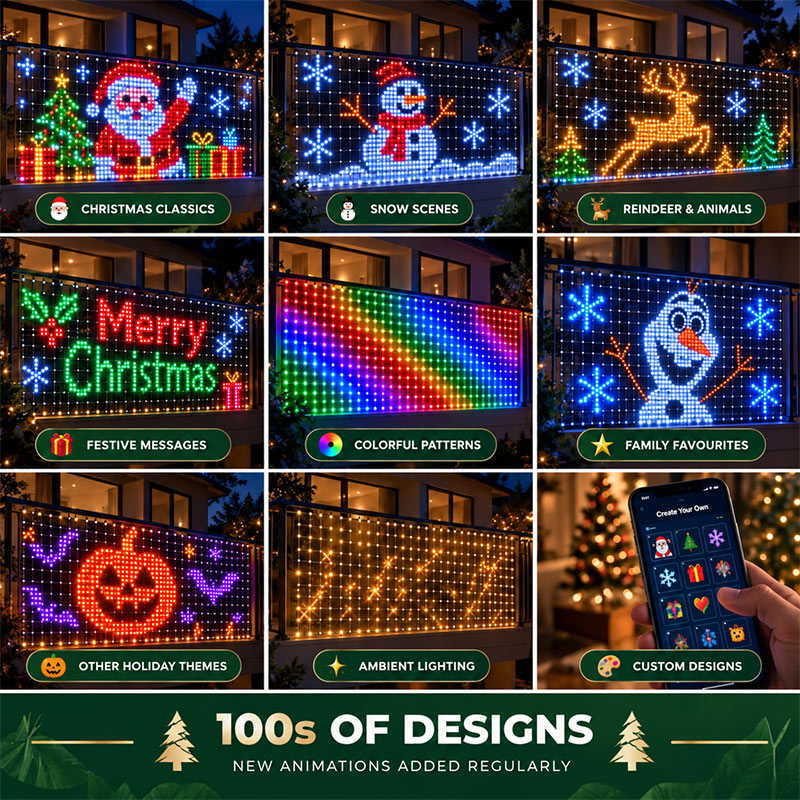 itoolmax rgbic outdoor led net lights product more patterns