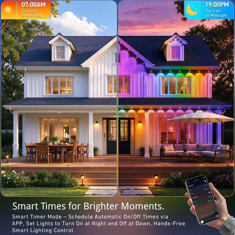 itoolmax rgbic permanent outdoor lights smart times