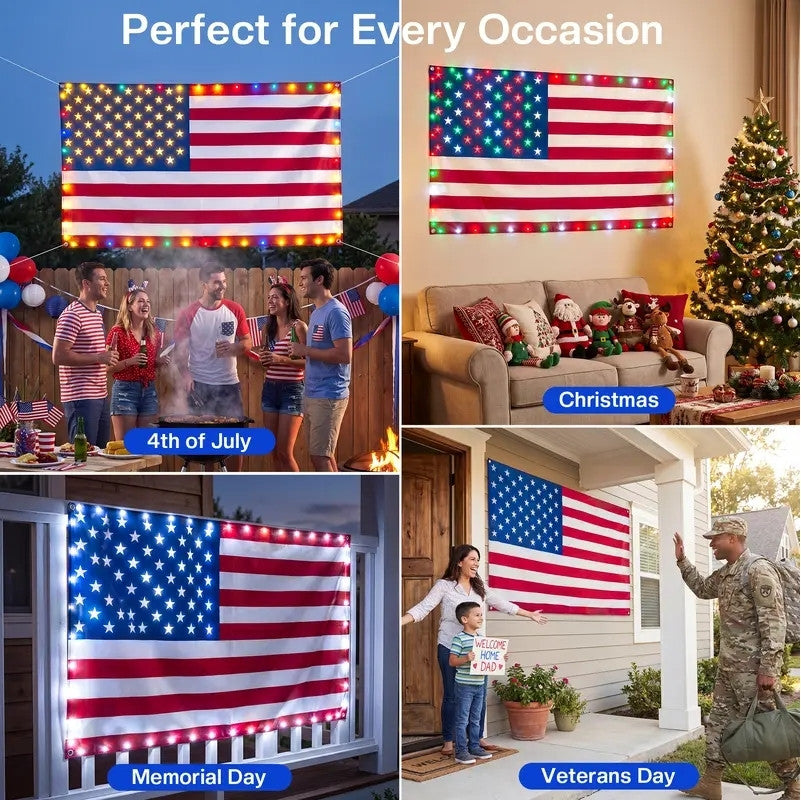 itoolmax solar american flag lights perfect for every occasion