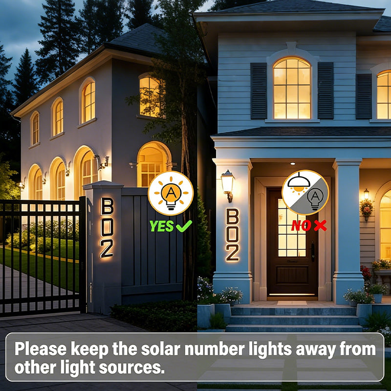 itoolmax solar lighted house numbers eco friendly