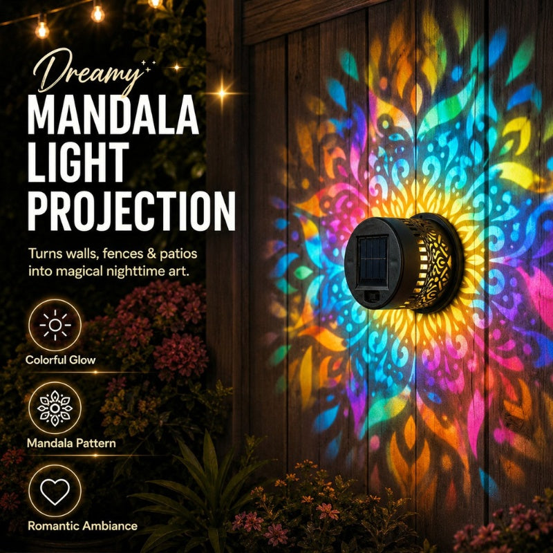itoolmax solar mandala projector wall light colorful glow