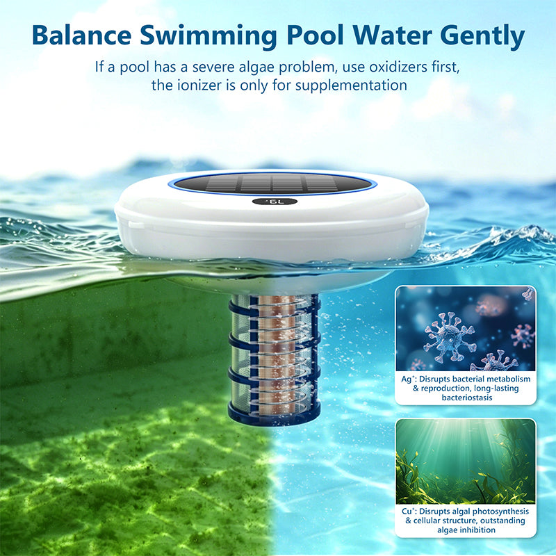itoolmax solar poered pool ionizer balance water gently