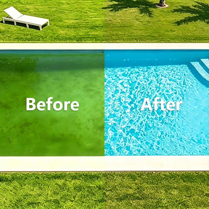 itoolmax solar poered pool ionizer before and after