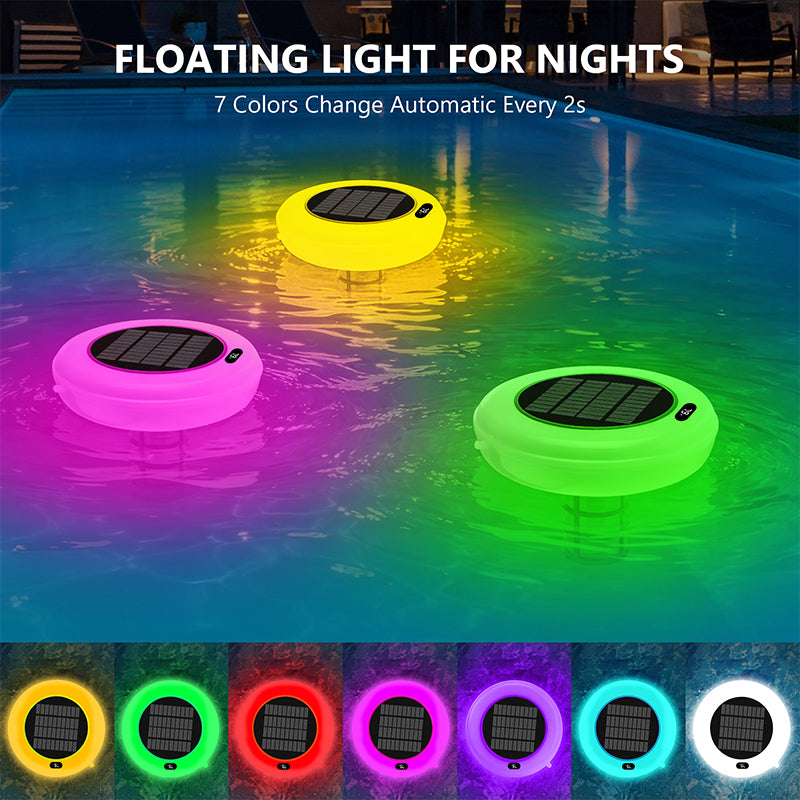 itoolmax solar poered pool ionizer with 7 color light