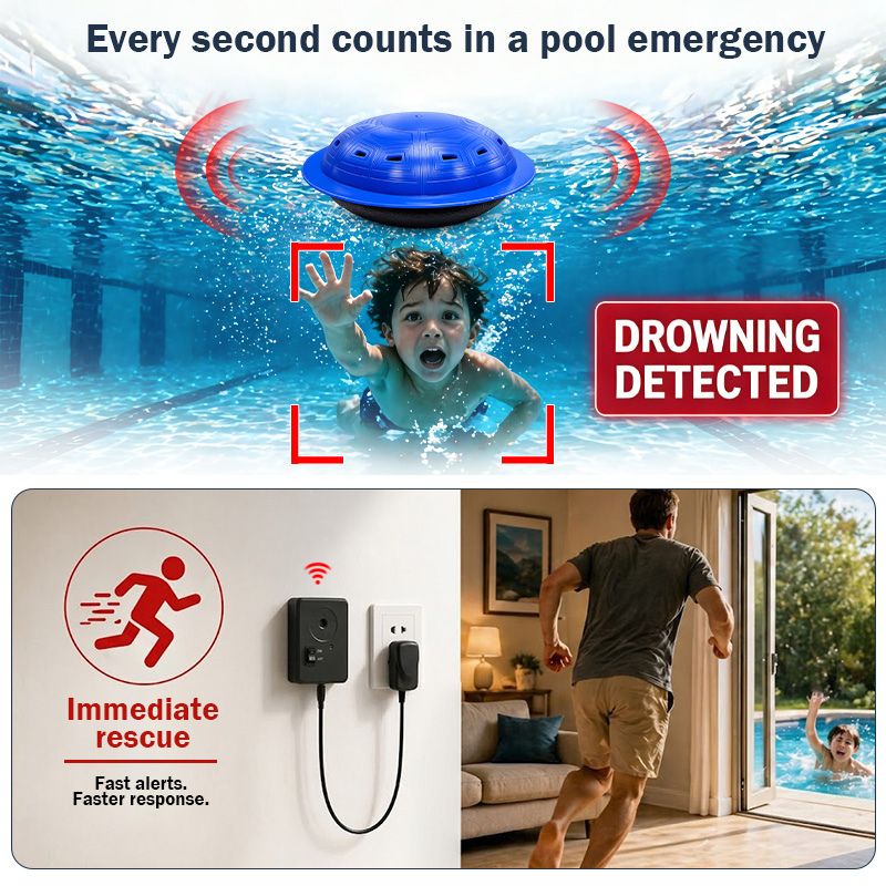itoolmax swimming pool alarm to immediate rescue