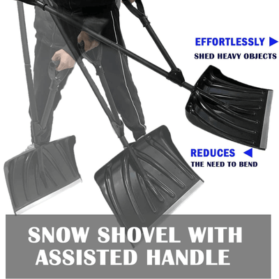 18 inches large snow shovel with metal edge assitand hanle itoolmax