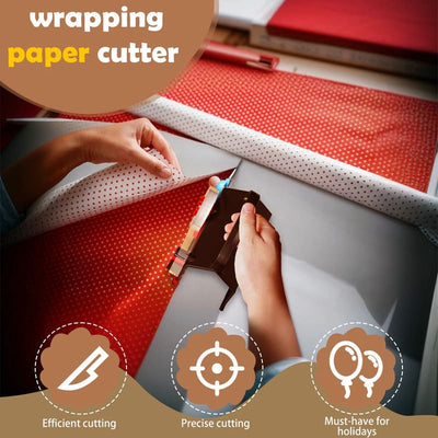 2-in-1 Rad Geschenkpapier-Schneider & Klebebandspender Set  