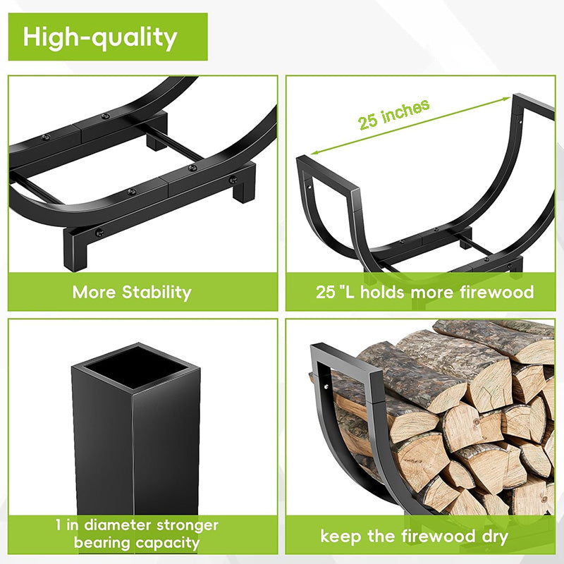 itoolmax 25” firewood rack outdoor and indoor 25inches