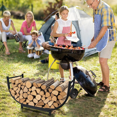 itoolmax 25” firewood rack outdoor and indoor lawn