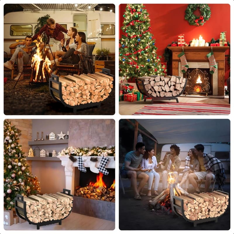 itoolmax 25” firewood rack outdoor and indoor scenes