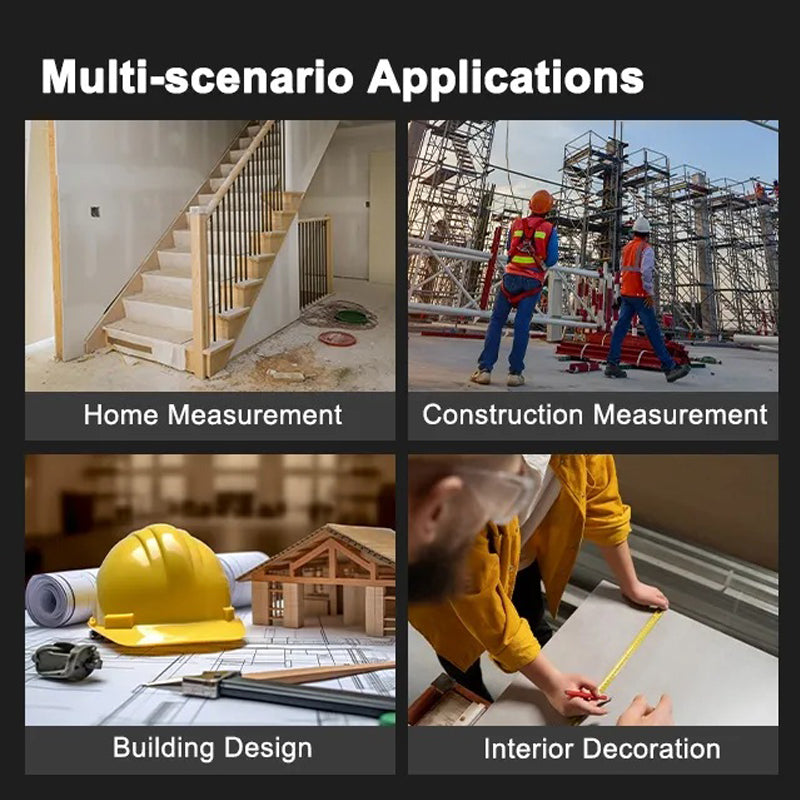 Offer precise measurements, angle tracking, and digital drafting, making any task faster, smarter, and more accurate. Perfect for engineering, architecture, landscaping or indoor, electrical & plumbing and DIY projects and more. It is Ideal for both pros and DIYers.