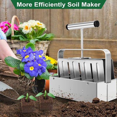 iToolMax Cell Soil Block Maker with 3 Kinds Seed Pins