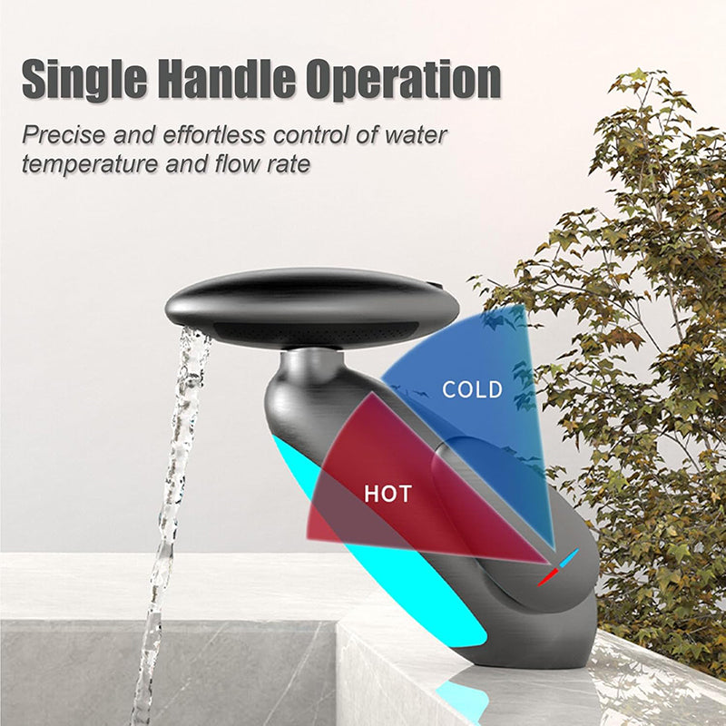 You can shift effortlessly between cold and hot water by side handle. Features a cold-start valve core to ensure that hot water isn't accidentally activated when unnecessary, to avoid hot hurting. Its high-quality ceramic valve core offers exceptional durability and leak resistance, capable of thousands of open-close cycles without a single drip.