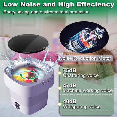 15L Foldable Washing Machine with Blue Light & UV Sterilization