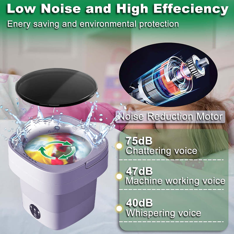 15L Foldable Washing Machine with Blue Light & UV Sterilization