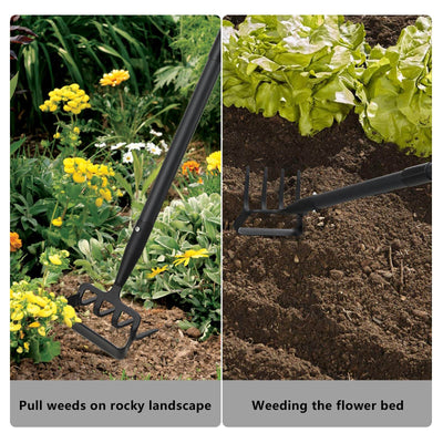 2-in-1 Hacken- und Rechen-Gartenwerkzeug