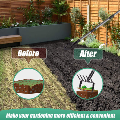 2-in-1 Hacken- und Rechen-Gartenwerkzeug