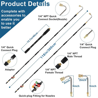 iToolMax 4000PSI Upgrade Pressure Washer Extension Wand