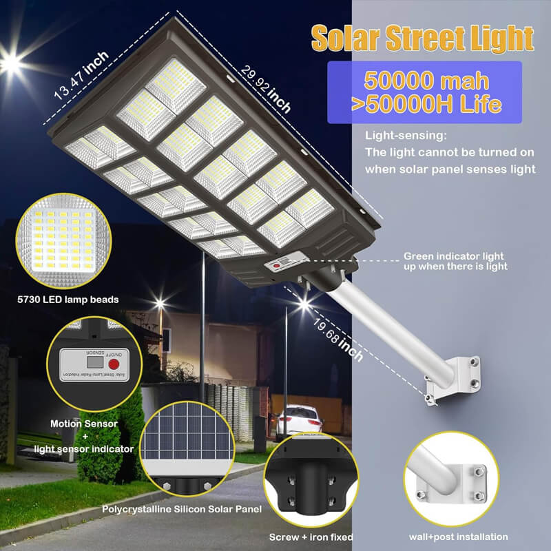 iToolMax 6000W Solar Street Light