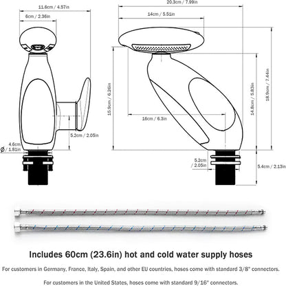 iToolMax Bathroom Pull-Out Faucet with LED Light
