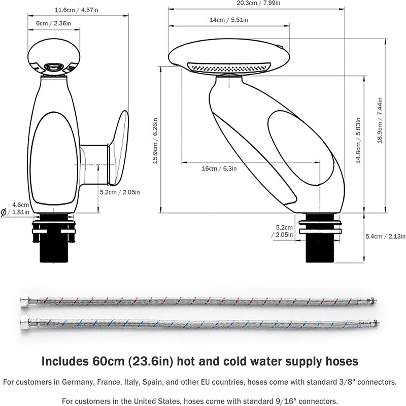 iToolMax Bathroom Pull-Out Faucet with LED Light