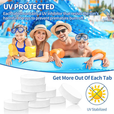 iToolMax 15 PCS 3 Inch Pool Chlorine Tablets for Solar Pool Chlorine Floater