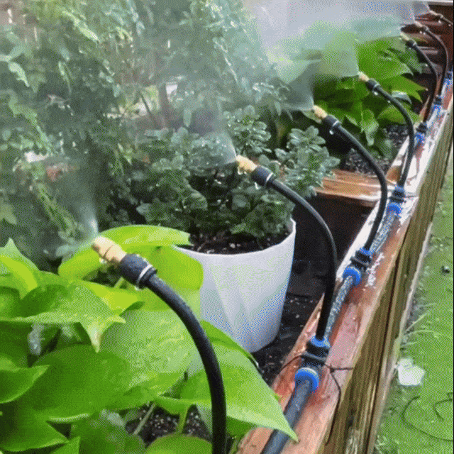 Say goodbye to uneven watering, no need manual watering. itoolMax drip irrigation kit with 8mm tubing easily splits into multiple tributaries, boosting water pressure, delivers water right to plant roots, saving up to 70% water in gardening. Perfect for flower beds, veggies, and pots irrigation, and cooling in summer! 