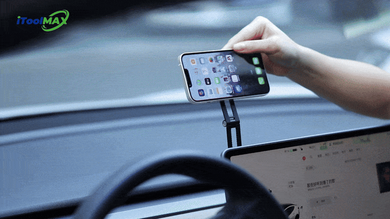 Ditch flimsy traditional mounts! iToolMax  Electric Vacuum Magnetic Holder grips your phone 10X tighter with dual-sided vacuum suction + magnets. Your phone won't fall off no matter how bumpy roads. Ideal for smooth surfaces such as glass, dashboards, mirrors, walls, etc.