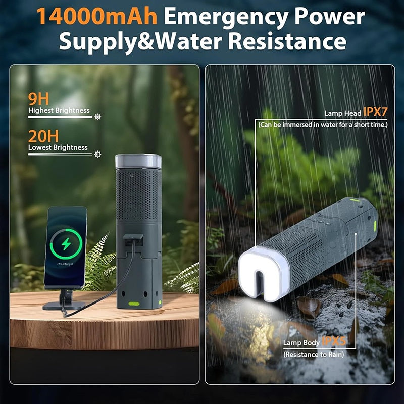 iToolmax Telescopic Camping Light with Speaker