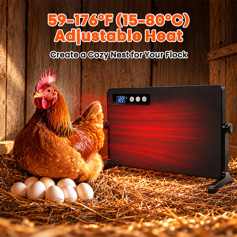 itoolmax 150w smart chicken coop heater adjustable heat