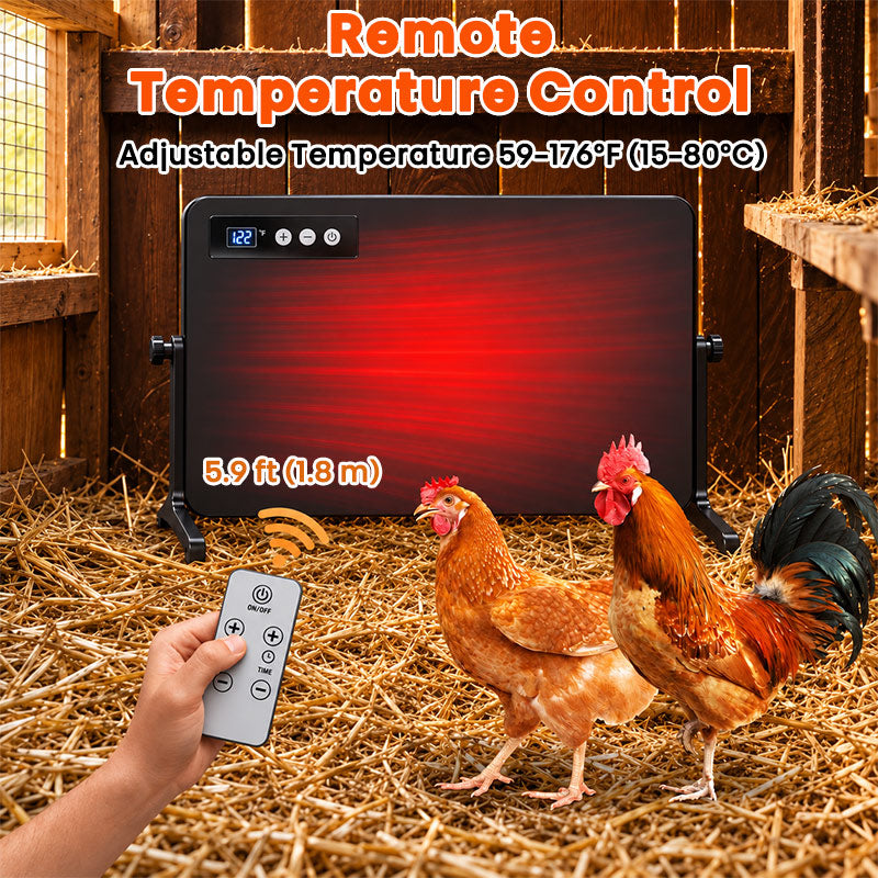 itoolmax 150w smart chicken coop heater adjusttable temperature
