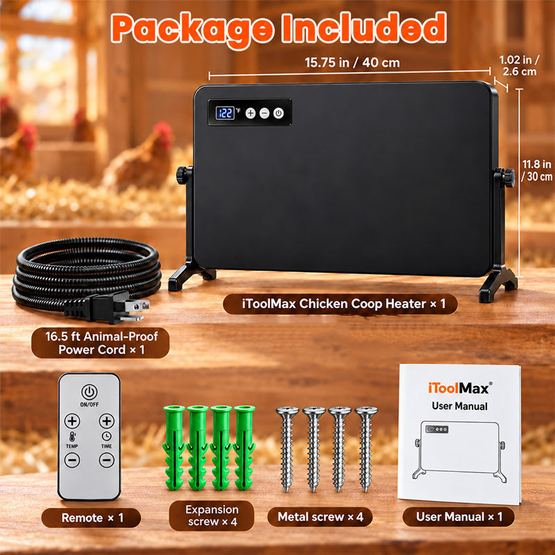 itoolmax 150w smart chicken coop heater package list