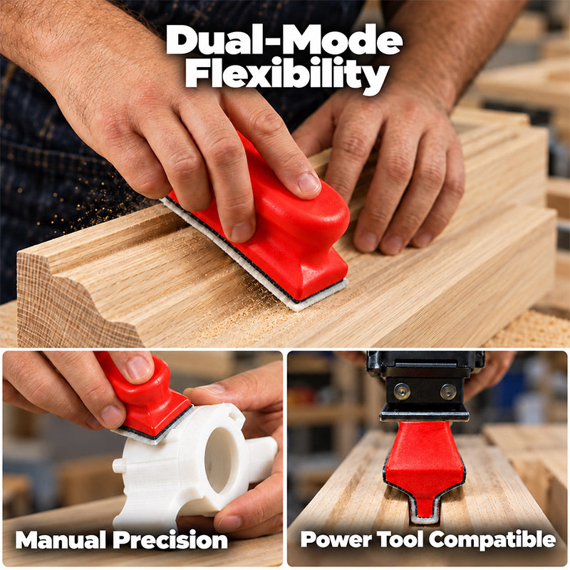 itoolmax 16pcs hand sanding block set with 40 sandpaper sheets dual mode flexibility