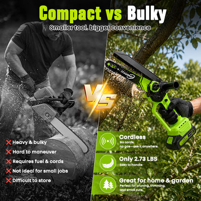 itoolmax 2 in 1 cordless mini chainsaw product advantages