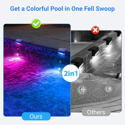itoolmax 2 in 1 waterproof solar pool lights colorful pool