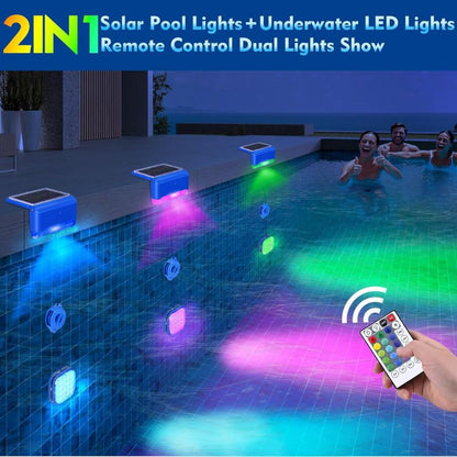 itoolmax 2 in 1 waterproof solar pool lights underwater led lights