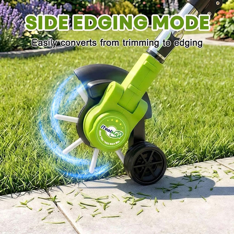 itoolmax 3 in 1 cordless weed eater side wheel modes