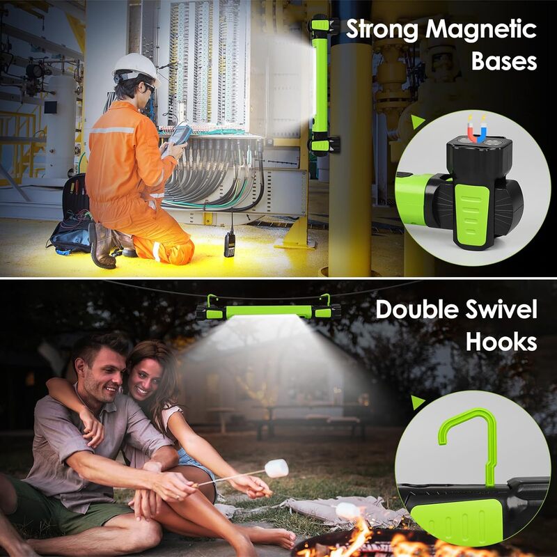 itoolmax 3000lm rechargeable led work light hook