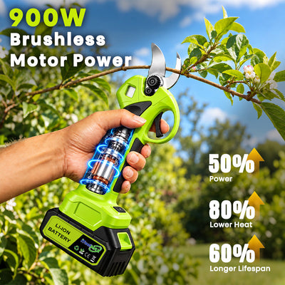 itoolmax 30mm cordless electric pruning shears with brushless motor