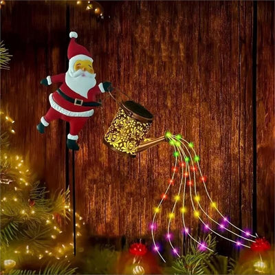 itoolmax christmas santa solar kettle lights door