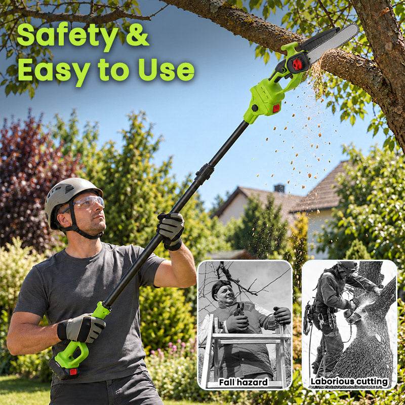 itoolmax cordless pole chainsaw reduce backpain