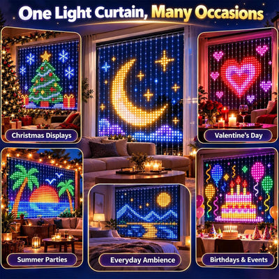 itoolmax diy smart led curtain sync lights product for many occasions