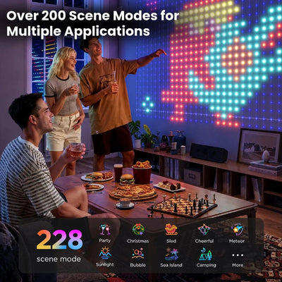 itoolmax diy smart led curtain sync lights with 228 scene modes