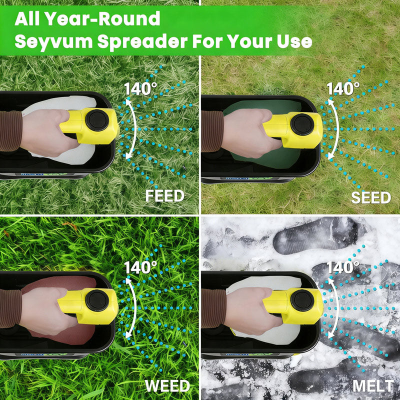 itoolmax electric handheld seed spreader ice melt 140 adjustable angle